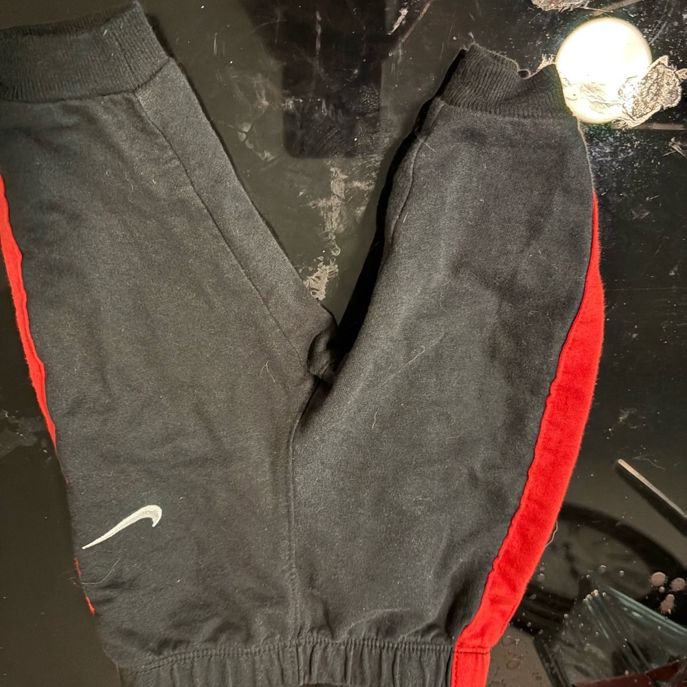 Nike Kids Black and Red Bottoms